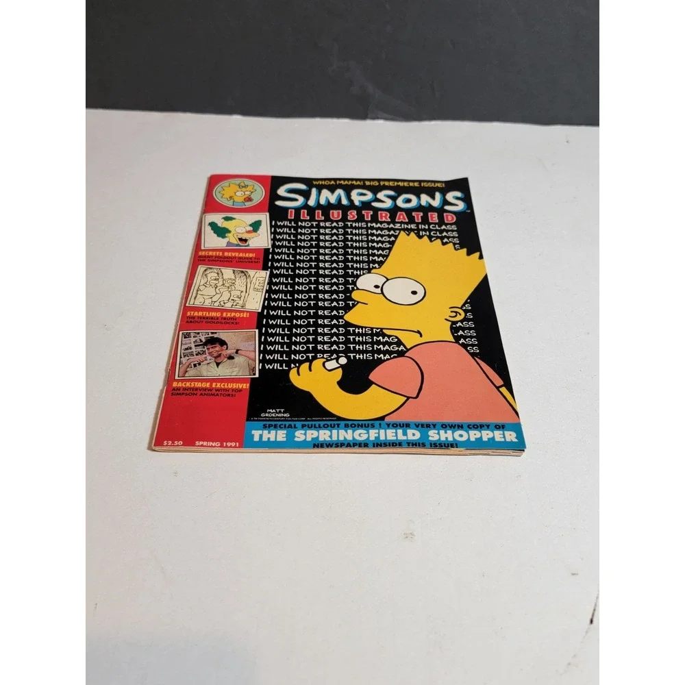 Vintage 1991 Simpsons Illustrated Magazine Premiere Issue